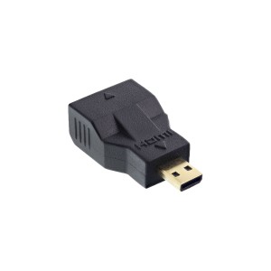 Adapter HDMI HDMI C żeński / HDMI D męski, pozłacany