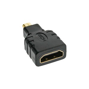 Adapter HDMI HDMI A żeński / HDMI D męski, 4K/60 Hz, pozłacany