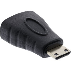 Adapter HDMI, InLine®, HDMI A żeński / HDMI C męski, 4K/60 Hz, pozłacany