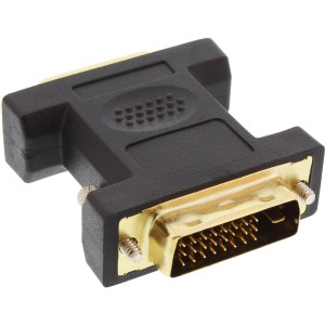 Adapter DVI-D DVI-I 24+5 żeński / DVI-D 24+1 męski, pozłacany