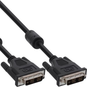 Kabel DVI-D 24+1 męski / męski Dual Link z 2 dławikami ferrytowymi 10m