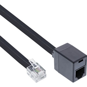 Kabel modułowy RJ12 6P6C męski / żeński 3m
