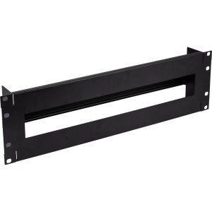 Listwa wyłącznikowa 19" 3U, z szyną montażową, czarna