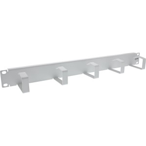 Panel do zarządzania kablami 19", 5 małych wsporników, RAL7035, szary