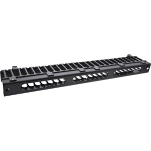 Panel zarządzania kablami 19" 1U, kolor czarny RAL 9005