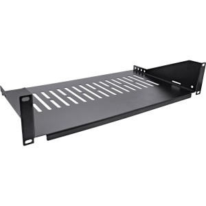 Półka 19", 250mm, 20kg, 2U, RAL 9005 czarny