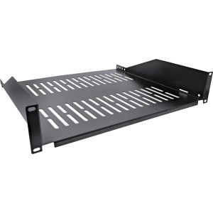 Półka 19" 400mm 20kg, 2U, RAL 9005 czarny