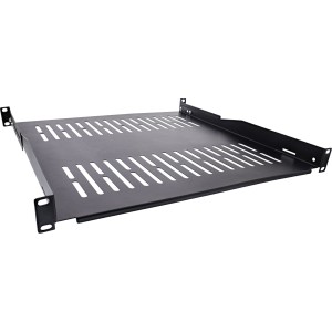 Półka 19", 450mm, 50kg, 1U, RAL 9005 czarny