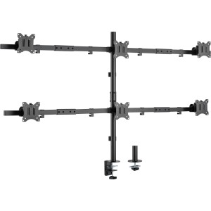 Uchwyt biurkowy do 6 telewizorów / wyświetlaczy LED / TFT do 81 cm 32" maks. 7 kg czarny