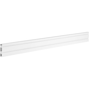 Aluminiowy panel listwowy do montażu na ścianie, biały, 1,2m