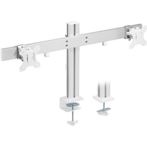 Aluminiowy uchwyt biurkowy do monitorów na 2 monitory o przekątnej do 32", 8 kg
