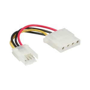 Zasilacz wewnętrzny 3,5" Floppy żeński / 5,25" 4-pinowy męski Molex 0,06 m