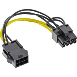 Wewnętrzny zasilacz 6-pinowy / 8-pinowy f. Karty graficzne PCIe PCI-Express