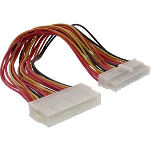 Kabel płyty głównej ATX 24pin męski/żeński 0,30m