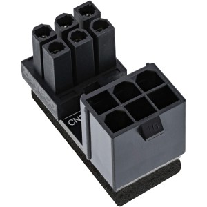 Wewnętrzny zasilacz, 180° ATX 6pin męski/żeński (odwrotny)