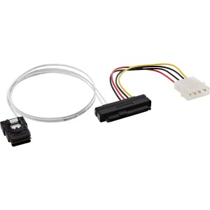 Kabel SAS Mini SAS SFF-8087 na 1x SAS SFF-8482 + Zasilanie 0,75m