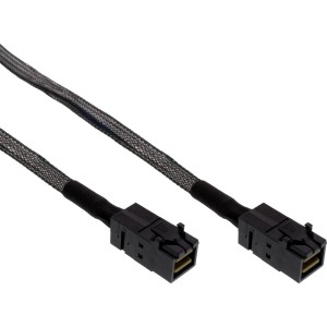 Kabel Mini SAS HD SFF-8643 do SFF-8643 z wstęgą boczną 1m
