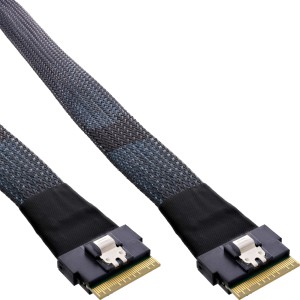 Cienki kabel SAS, SFF-8654 8i do SFF-8654 8i, 48 Gb/s, 0,75 m