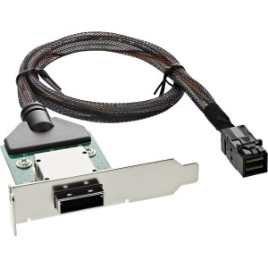 Niskoprofilowy wspornik adaptera SAS HD, zew. SFF-8088 /wew. SFF-8643 0,5 m