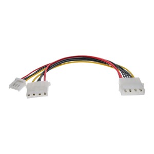 Wewnętrzny kabel zasilający Y 1x 5,25" Molex / 1x 5,25" Molex + 1x 3,5" dyskietka