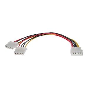 Wewnętrzny kabel zasilania typu Y 1x 4pin Molex / 2x 4pin Molex 0,20m