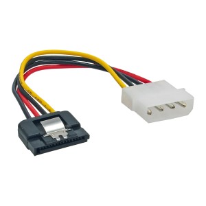 Kabel zasilacza SATA 4pin Molex / 15pin SATA z zatrzaskiem 0,30m