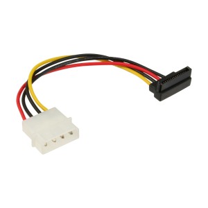 Kabel zasilacza SATA 5,25" / 15pin SATA 0,15 m, pochylony w dół