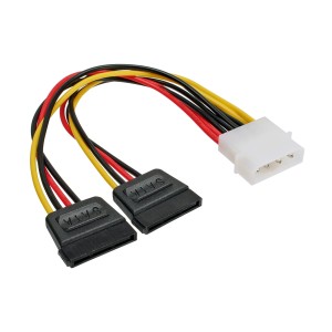 Wewnętrzny kabel zasilający typu Y 1x 5,25" / 2x zasilanie SATA 0,20 m
