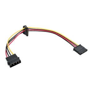 Wewnętrzny kabel zasilający 1x 4pin Molex / 2x SATA Power 0,30m