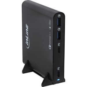 Zasilacz USB, ładowarka GaN, 4-portowy, 2x USB-C + 2x USB-A, 120W, czarny