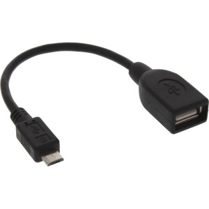 Kabel przejściowy Micro USB OTG Micro-B męski na USB A żeński 0,1 m