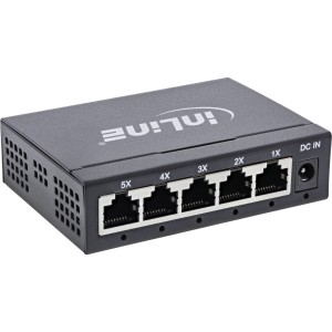 Gigabitowy przełącznik sieciowy 5-portowy, 1Gb/s, desktop, w metalowej obudowie, bez wentylatora