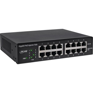 Gigabitowy koncentrator sieciowy PoE+, 8 portów (8x PoE+), 1 Gb/s, 19" 1U