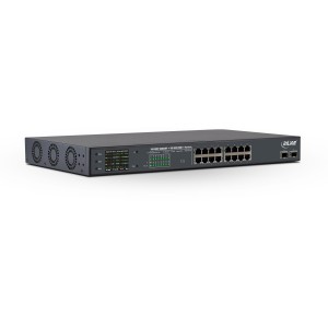 Gigabitowy przełącznik sieciowy PoE+ 24 porty, 1 Gb/s, 2xSFP, 19"1U (w zestawie wsporniki)