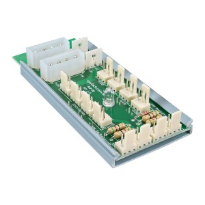 Panel wieloportowy 2x 4-pinowe złącze Molex na 12 x 3-pinowe złącze wentylatora dla 12 wentylatorów