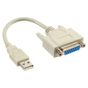 Kabel adaptera USB USB typ A męski / żeński DB15
