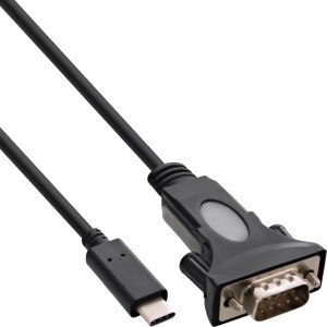 Kabel adaptera USB-C na port szeregowy, USB C męski / DB9 męski + adapter, 1,8 m