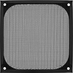 Filtr aluminiowy z siatką wentylatora, czarny, 120x120mm