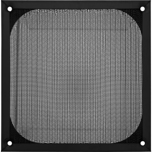 Filtr aluminiowy z siatką wentylatora, czarny, 140x140mm