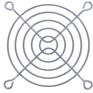 Osłona wentylatora, metalowa, chromowana, 80x80mm