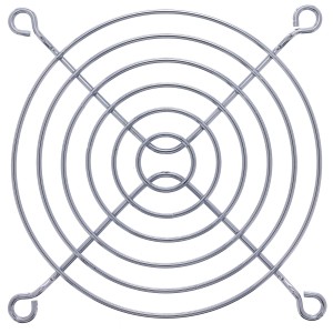 Osłona wentylatora, metalowa, chromowana, 92x92mm