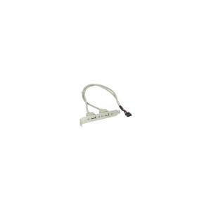 Uchwyt gniazda USB 2.0 2x złącze USB typu A żeńskie na 1x złącze 10-pinowe 0,35 m