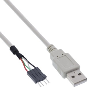 Kabel adaptera USB 2.0 Typ A, złącze żeńskie / nagłówkowe, 0,40 m