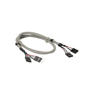 Wewnętrzne rozszerzenie USB 2.0 2x 4-pinowe złącze słupkowe / gniazdo słupkowe, 0,60 m