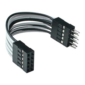 Wewnętrzne rozszerzenie USB 2x 5-pinowe złącze męskie/żeńskie, bezpośrednie, 0,05 m