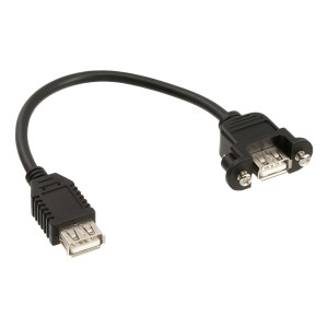 Kabel adaptera USB 2.0, typ A, żeński / złącze obudowy, typ A, 0,2 m