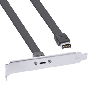 Wspornik gniazda PCI, USB-C na USB 3.2 na panelu przednim, Key-A, wewnętrzny, 0,3 m