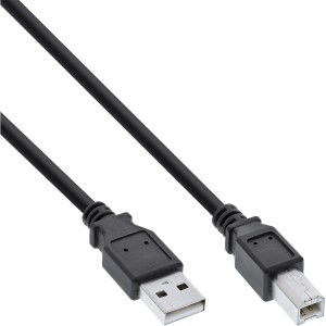 Kabel USB 2.0 Typ A męski / B męski czarny 7m