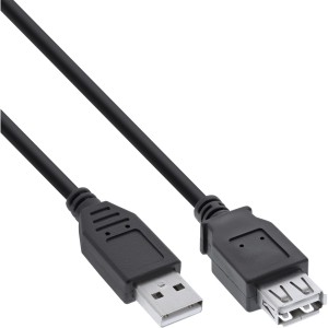 Przedłużacz USB 2.0 Typ A męski/żeński, czarny, 5m