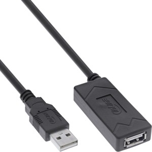 Aktywny przedłużacz USB 2.0, USB-A męski/żeński, 10m
